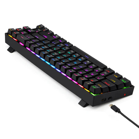 Redragon K599-KRS Deimos Wired/Wireless Mechanical Gaming Keyboard 60% Compact Tenkeyless RGB Backlit Computer Keyboard for Windows PC Gamers 70 Key Red Switch – Black Redragon K599-KRS Deimos Wired/Wireless Mechanical Gaming Keyboard 60% Compact Tenkeyless RGB Backlit Computer Keyboard for Windows PC Gamers 70 Key Red Switch – Black